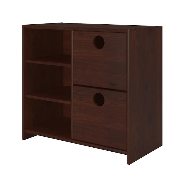 Facelift First PD-780C-TCP 2 Drawer Chest with Shelves In Dark Cappuccino FA469491 - main
